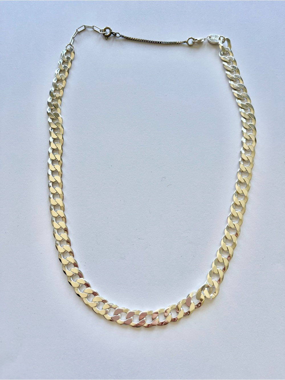 Jennifer Zeuner 16" Adjustable Silver Chain Link Necklace